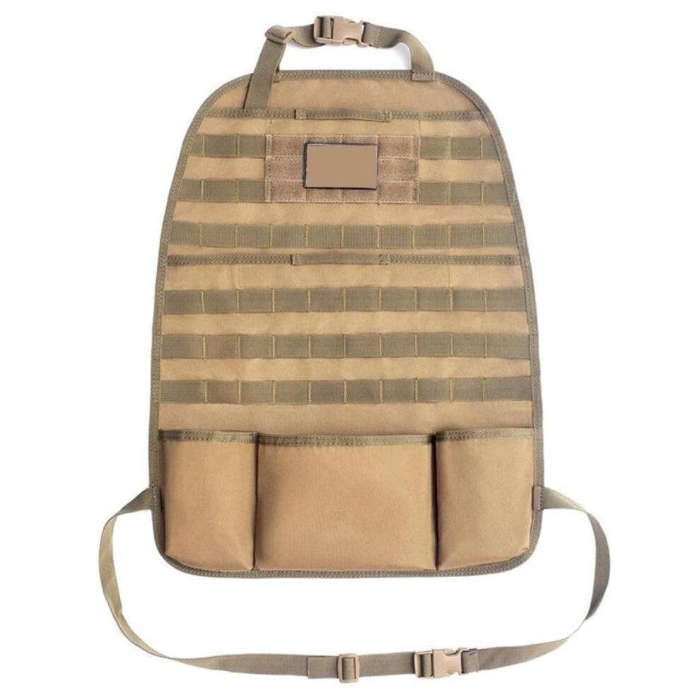 On-The-Go Management: Tactical Molle Nylon Car Seat Back Organizer, Universal Fit Vehicle Panel For Quick Set Up And Multiple Storage Methods 9173940502123