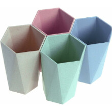 Prismatic Toothbrush Cups, Eco-Friendly Drinks Cup With Non-Slip Texture For Multipurpose Use In Bathroom Or Kitchen, Creative Octagon Design Sturdy