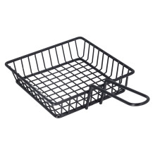 Cesto retangular para fritadeira com gancho para pendurar, acabamento impecável, armazenamento prático, filtro para fritar ideal para petiscos e