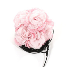 Beautiful Fabric Flower Necklace Adjustable Lace-up Waist-Pink
