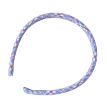 Fascia per capelli flessibile in plastica, comoda fascia francese con motivo a quadri, fascia sottile che tiene tutto il giorno per le donne, dentini