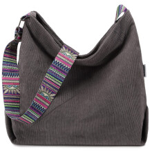 Tyverisikker tote-taske til kvinder i fløjlsbukser med lynlåslomme, crossbody-taske, store indvendige glidelommer, justerbare skulderlommer