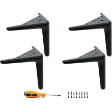 Schwarze Metallmöbelbeine, 4er-Set Eisenbeine für Sofa, Bett, Kleiderschrank, DIY-Ersatzteile, modernes minimalistisches Design im Industriestil,