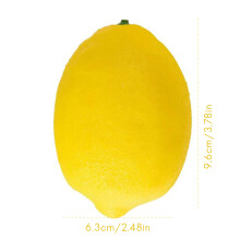 Fruits artificiels réalistes : citrons jaunes en mousse non toxique, décoratifs réalistes pour la décoration de la cuisine et les fêtes (10