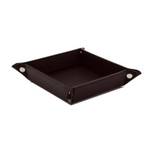 Plateau de rangement élégant en cuir, vide-poches de bureau avec système de fixation unique pour montres, bijoux, clés, pièces de monnaie,
