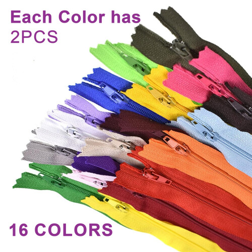 Acessórios Essenciais para Costura: Zíperes de Nylon em Espiral, 23cm/9 polegadas de Comprimento Total, 0,98 polegadas de Largura, Nylon de Alta 1
