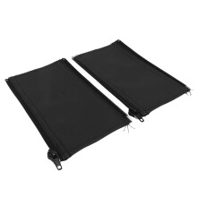 2pcs Stroller Handle Sleeve Zipper Cover, PU Leather, Black, 19.1x10.8cm