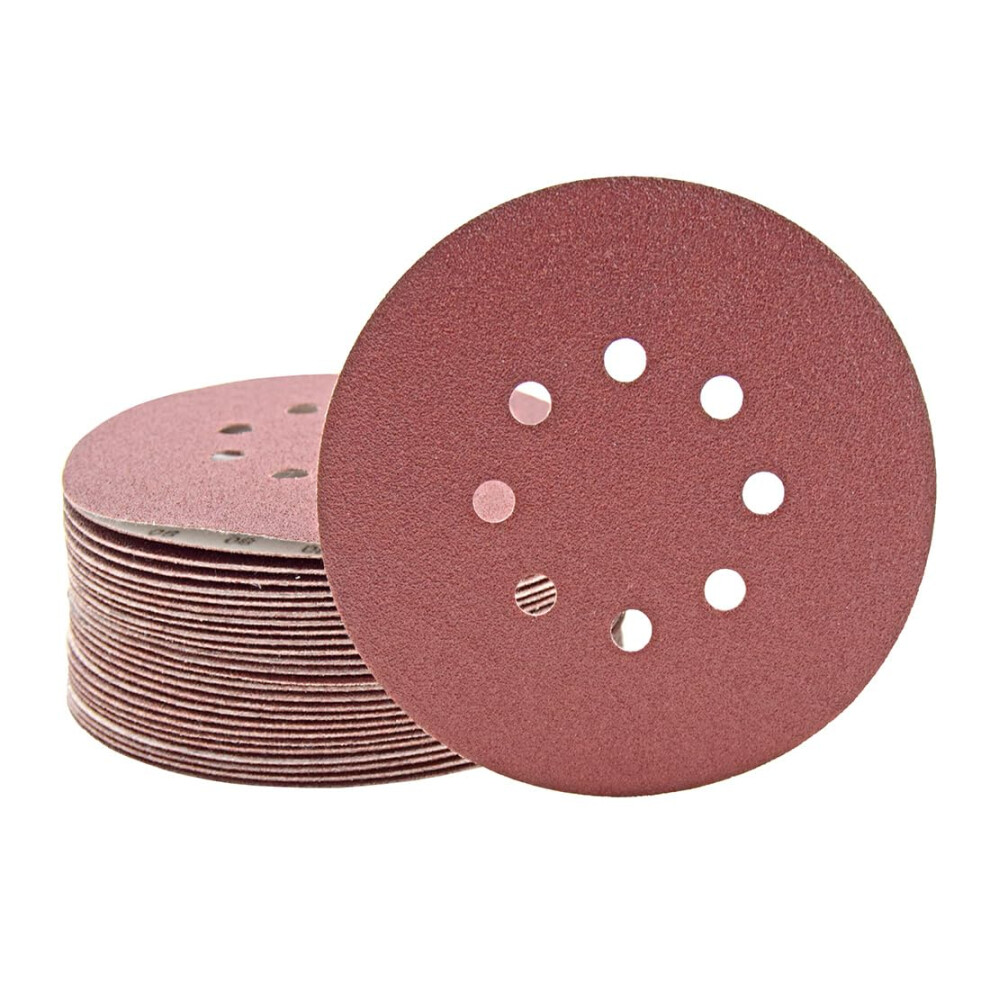 Fox K120 Velcro Sanding Discs 150 Mm 8Hole For Random Orbital Sanders Normal Corundum (Pack Of 50) Grain 120 9426802531602