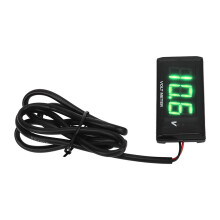 Universelles LCD-wasserdichtes Motorrad-Voltmeter DC12V, Grün, 57x27x11mm