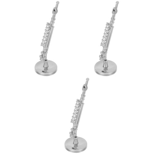 3Ensembles Flûte Miniature Déco Argent Maison Café 2