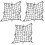 3Pièces Filet Elastique Noir Accessoire Indispensable Camping 3