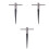 3 Pack Luthier Cutting Tool For Guitar Handle Silver 3