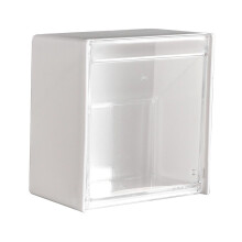 Caixa organizadora multifuncional para itens essenciais de banheiro, porta-algodão com estrutura transparente e ventilada, organizador de parede