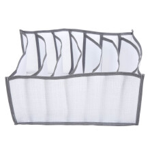 Scatola organizer per vestiti, organizer salvaspazio pieghevole per cassetti dell'armadio con separazione a rete, materiale resistente, design a 7
