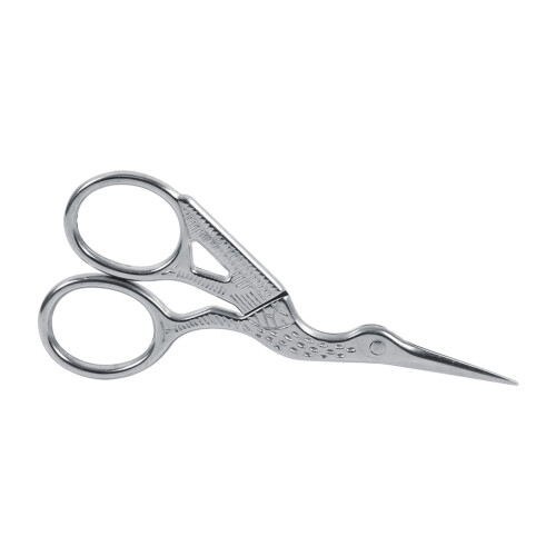Embroidery Scissors with Crane Shape Design, Stainless Steel Embroidery Sewing Tools, Sharp Pointed Tips Precision Cutting Shears for Fabric Thread 2