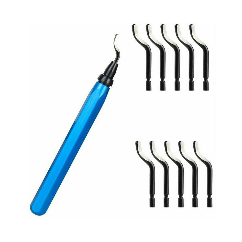 High Performance Deburring Kit, Durable Hss Steel Deburrring Blades For Professional Plumbing And 3D Printing, Ergonomic Aluminum Handle Ensures 9173940306714
