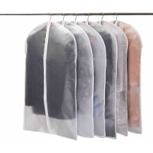 Organizzatore per abiti trasparente e impermeabile, riutilizzabile, da appendere, ideale per viaggi e casa, copriabiti traspiranti, in materiale PEVA