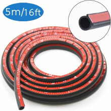 Auto Seal Strip For Car Door, Self Adhesive Backing Waterproof & Sound Barrier, Flexible Epdm Rubber (5M X 10Mm X 10Mm)