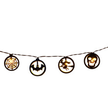 Decoratieve Halloweenverlichting, 3M20Leds in diverse designs, op batterijen werkende lichtslinger voor een griezelige sfeer binnen en buiten,