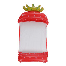 Balsa inflable para piscina con diseño de frutas, PVC ecológico para un cómodo asiento de malla flotante, tecnología de fácil inflado/desinflado