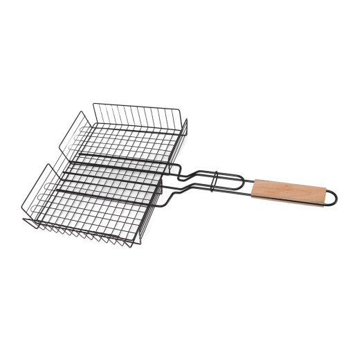Καλάθι ψησταριάς για ψάρια και λαχανικά Bbq, ανθεκτικό στη θερμότητα σίδερο 2