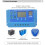 Controller di Carica Solare PWM con Display LCD 12V/24V Blu 3A USB 9