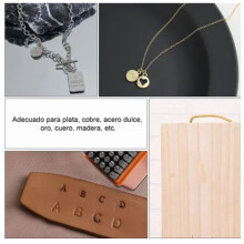 37-teiliges Metallbuchstaben- und Zahlenschlag-Set für Schmuck, Holz, Leder