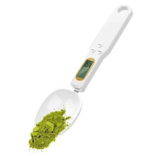 Elektrisches Messlöffel-Foodwaage 500 g/0,1 g Weiß, Kompakt 23x5,8x2 cm