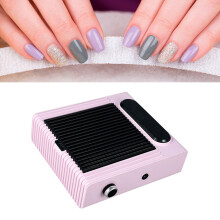 Aspiratore per unghie rosa da 80W con velocità regolabile e filtro rimovibile