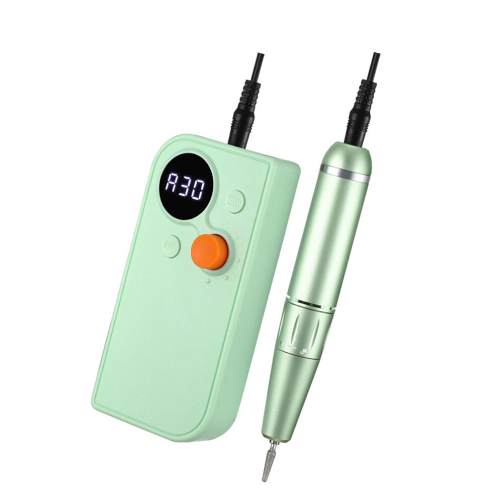 Green Uv101 Led Screen Nail Drill 0Â30000Rpm Portable Set
