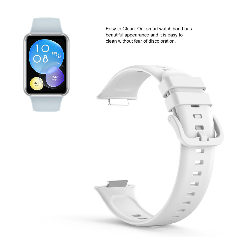 Verstellbares Silikon-Armband Fã¼R Huawei Watch Fit 2 - Weiã White 9441371796580