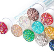 10 Stück farbige Strass Mascara-Bürsten Tube Set, 12 cm Reisepinsel