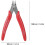 Sidecutting wire cable cutter Diagonal decorative tool with comfortable grip  Red ( 170)  170  170 4