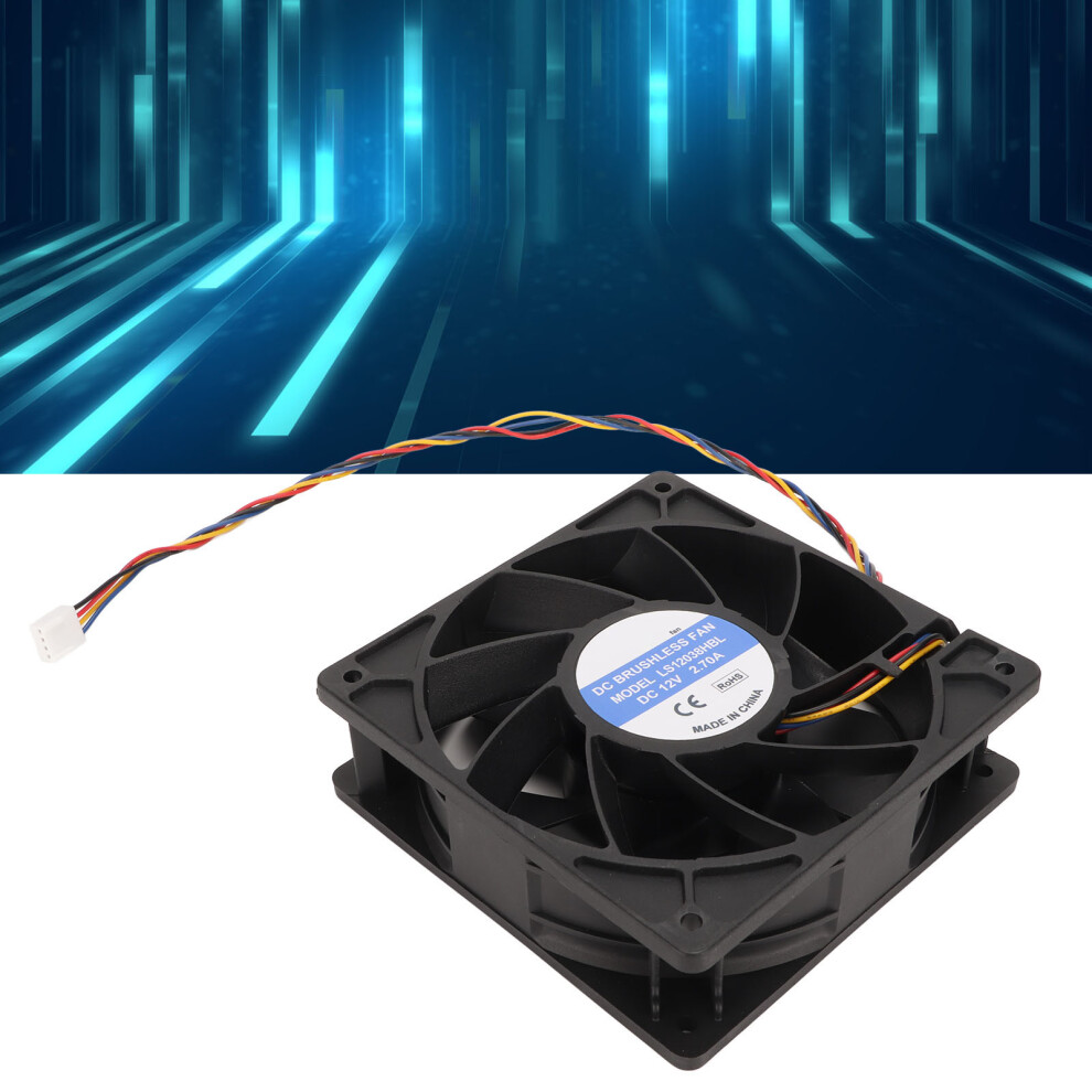 Cooling Fan 120X38mm 12V Pwm Brushless 6000Rpm For Computer & Server Cooling Black 7901371799926