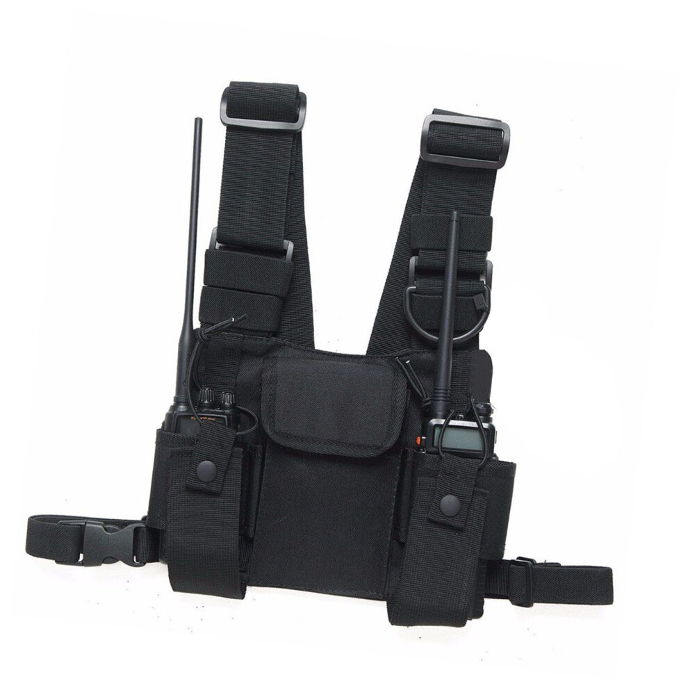 Black Polyester Chest Harness Rig Bag For Rescue & Security - Radio Holder 4261371800903