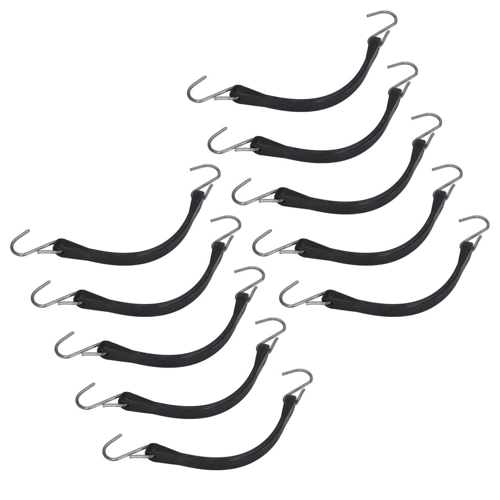 Durable 10In Motorcycle Tie Down Bungee Cords With S Hooks 10 Pack 3581371767435