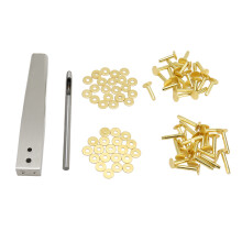 Copper Rivets Set with Burrs for Leather Clothing Bag Belt DIY Craft Tool