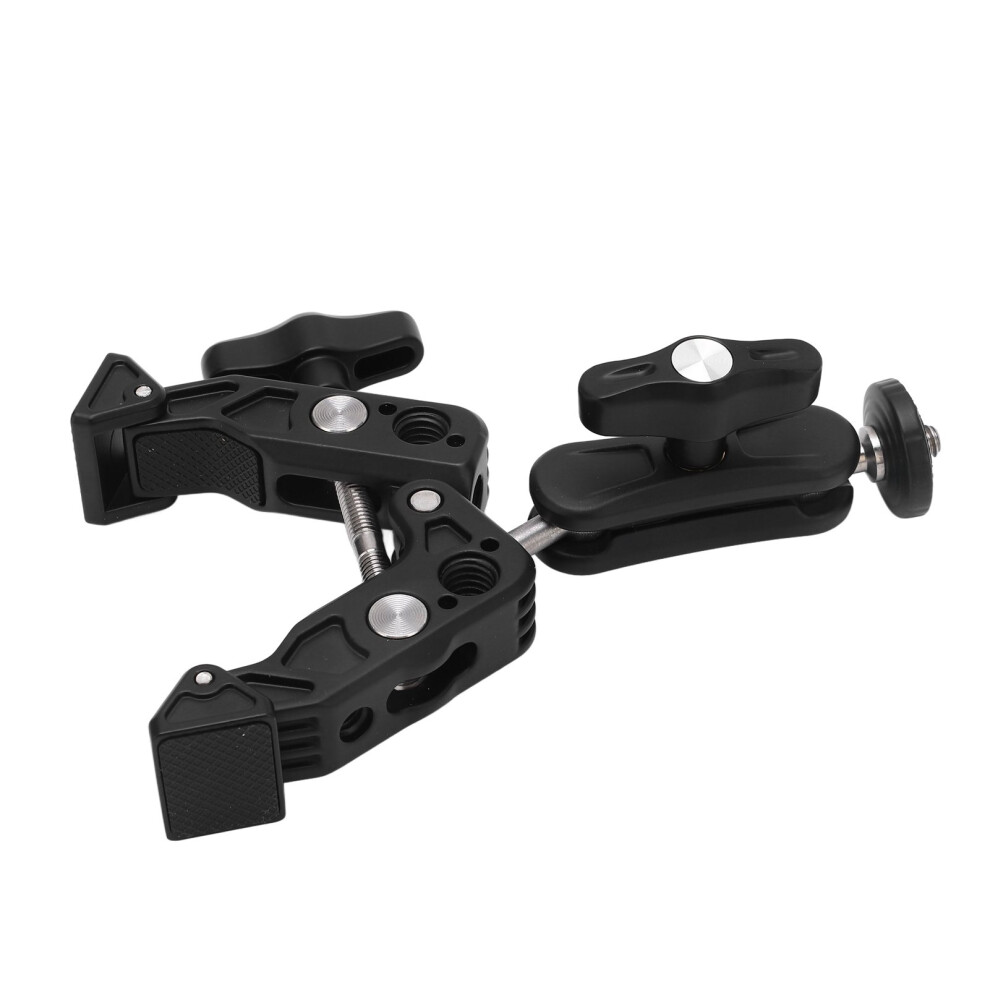 Universal Aluminum Camera Clamp Mount With Double Ball Head Adapter 3441371804243