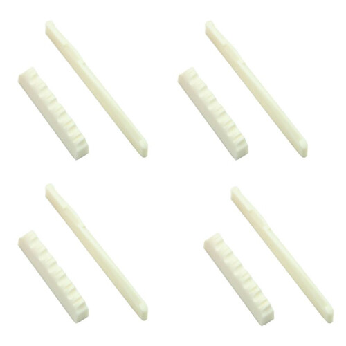 4 Set Ivory Bone Bridge Saddle and Nut for 6 String Acoustic Guitar