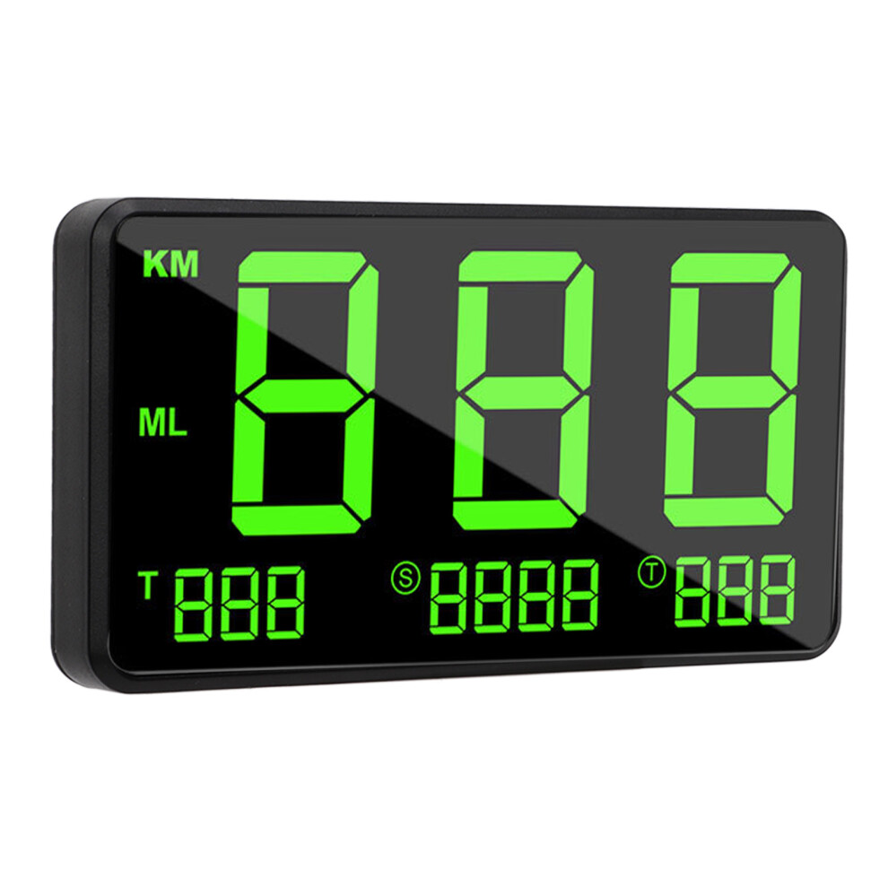 Universal Car Hud Display Gps Speedometer With & Alarms Green/Light 4961371802517