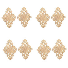21 x 15cm Wood Carved Unpainted Onlay Applique Furniture Home Decor, 8Pcs