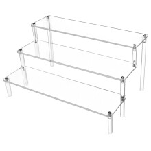 Display Stand For Collectibles, Clear Acrylic Riser With Crystal Clear Finish, Perfume Organizer For Cosmetic Vendors, Fine Workmanship Ensures