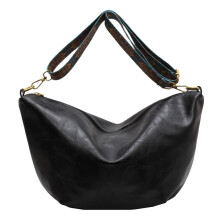 Tote-taske til kvinder, falmfri hobo-pung i vegansk læder med justerbar guitarrem, let vandafvisende crossbody-skuldertaske, holdbar