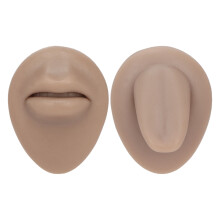 Professional Piercing Practice Kit Silicone Body Parts Models Realistic Touch Soft Skin Feel for Students and Artists, Reusable Tongue Nose Ear Eyes