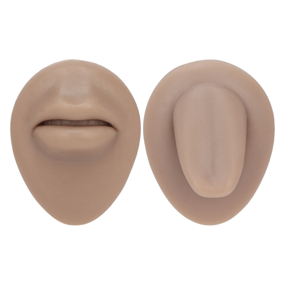 Professional Piercing Practice Kit Silicone Body Parts Models Realistic Touch Soft Skin Feel for Students and Artists, Reusable Tongue Nose Ear Eyes
