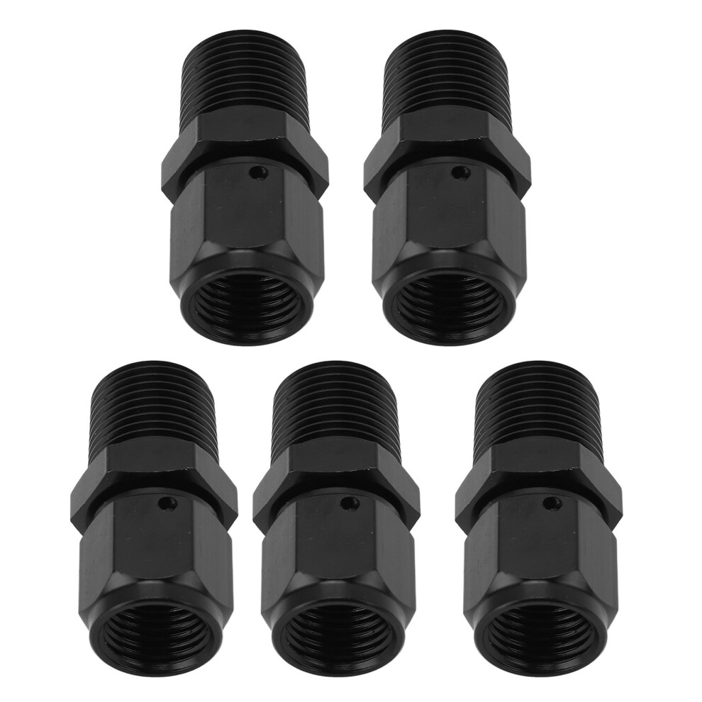 5 Pack Aluminum Alloy 6An Female To 3/8 Npt Male Adapters Black 4971371770228