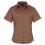 Premier (16, Brown) Premier Short Sleeve Poplin Blouse / Plain Work Shirt 1