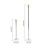 (Gold) Golf Alignment Sticks,Magnetic Golf Club Alignment Stick Training Aids Part Help Visualize Golf Gift 5