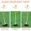 (Gold) Golf Alignment Sticks,Magnetic Golf Club Alignment Stick Training Aids Part Help Visualize Golf Gift 2