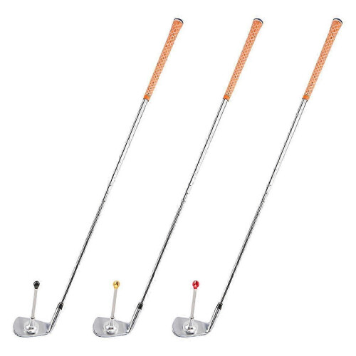 (Gold) Golf Alignment Sticks,Magnetic Golf Club Alignment Stick Training Aids Part Help Visualize Golf Gift 2